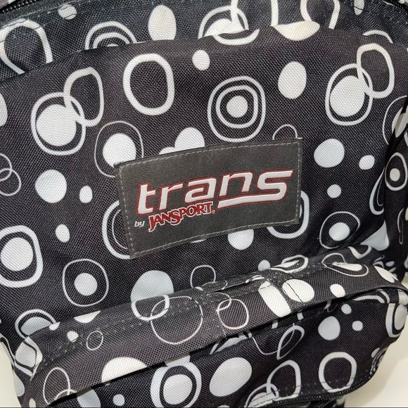 Trans by Jansport Circle/Polka-dot Black and White Backpack - Picture 5 of 12